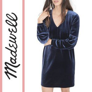 Madewell | Velvet Velour Balloon Sleeve Dress